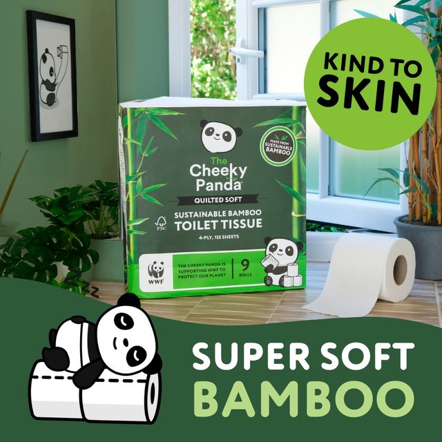 The Cheeky Panda Luxury Quilted Sustainable Bamboo Toilet Tissue   9 per pack GOODS M&S