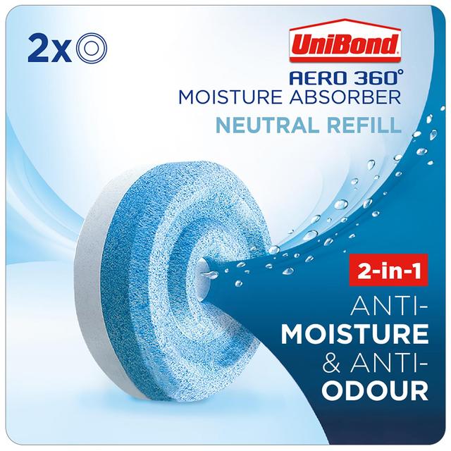 Unibond AERO 360 degree Moisture Absorber Neutral Refill Tab   2 per pack GOODS M&S