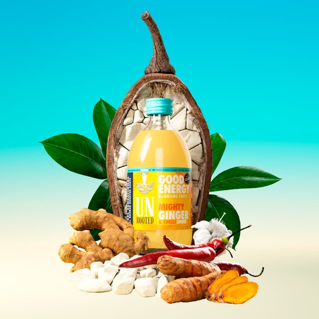Unrooted Drinks Good Energy Mighty Ginger & Chilli Dosing 8 Shots 500ml GOODS M&S