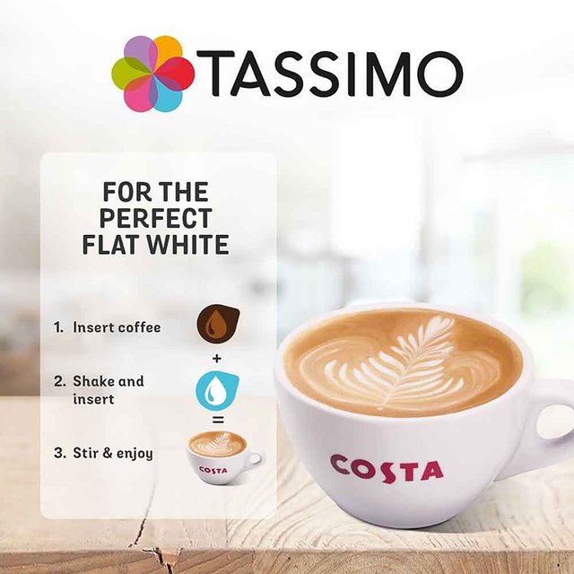 Tassimo Costa Flat White Coffee Pods 6 per pack GOODS M&S
