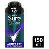Sure Men Active Dry Nonstop Protection Anti-perspirant Deodorant Aerosol 150 ml GOODS Boots