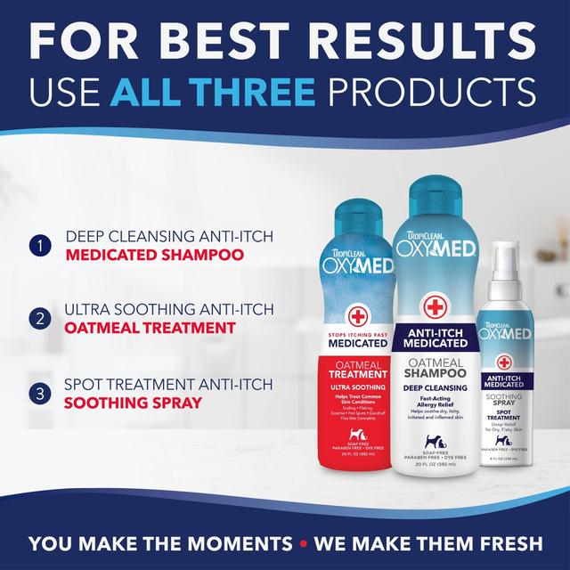 TropiClean Oxy-Med Medicated Shampoo 355ml GOODS M&S