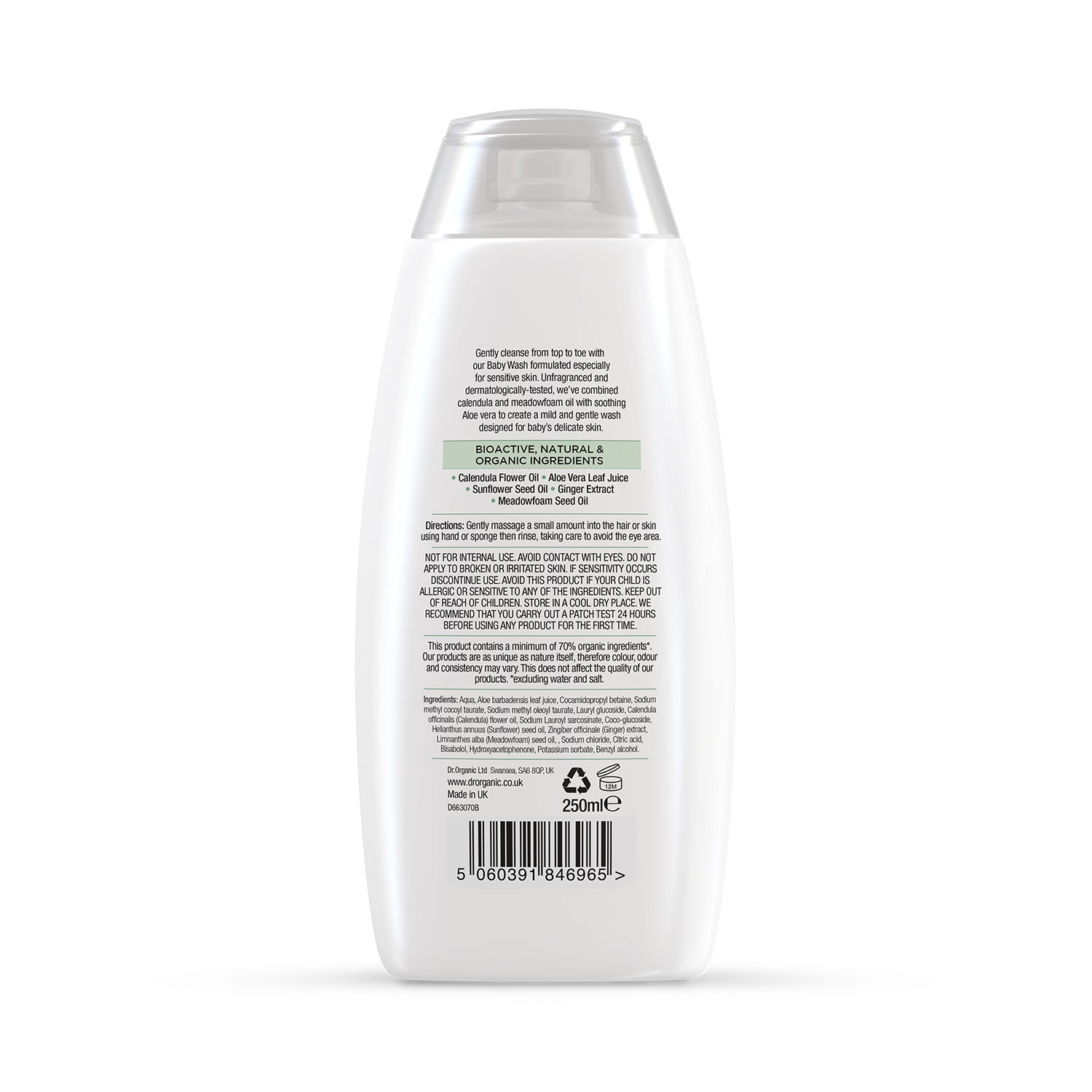 Dr Organic Baby Calendula Top to Toe Baby Wash - 999095