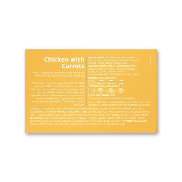 Ted's Bowl Chicken with Carrots for Adult Dog 300g GOODS M&S