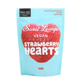 Sweet Lounge Vegan Fizzy Strawberry Hearts   130g GOODS M&S