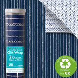 Yacht Club Double Sided Gift Wrap Sheets 3 per pack GOODS M&S