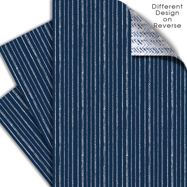 Yacht Club Double Sided Gift Wrap Sheets 3 per pack GOODS M&S