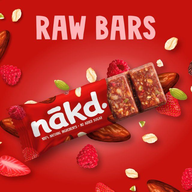 nakd. Fruit & Fibre Strawberry & Raspberry Multipack 3 x 44g