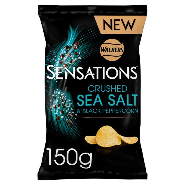 Walkers Sensations Crushed Salt & Black Peppercorn Sharing Crisps 150g GOODS M&S