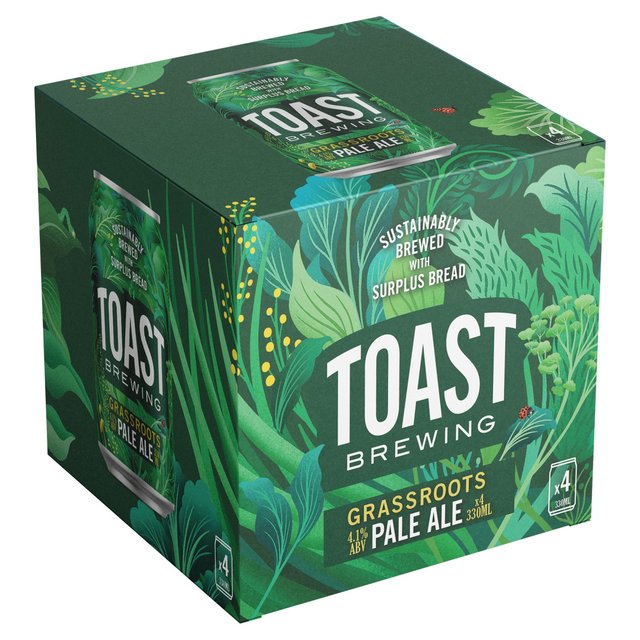 Toast Brewing Grassroots Pale Ale 4x330ml   4 x 330ml GOODS M&S