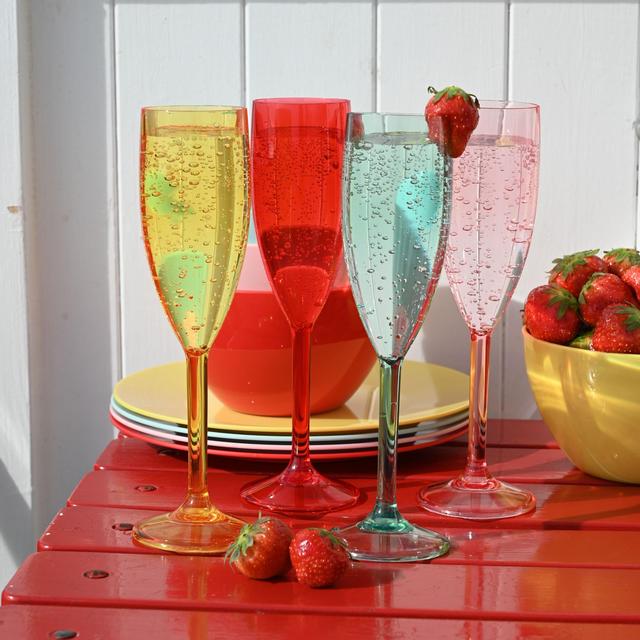 Summerhouse Strawberries & Cream Set of 4 Reusable Flutes   4 per pack GOODS M&S