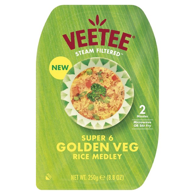 Veetee Super 6 Golden Veg Rice Medley 250g   250g GOODS M&S