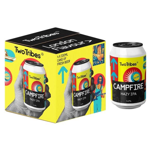 Two Tribes Campfire Hazy IPA 4 x 330ml GOODS M&S