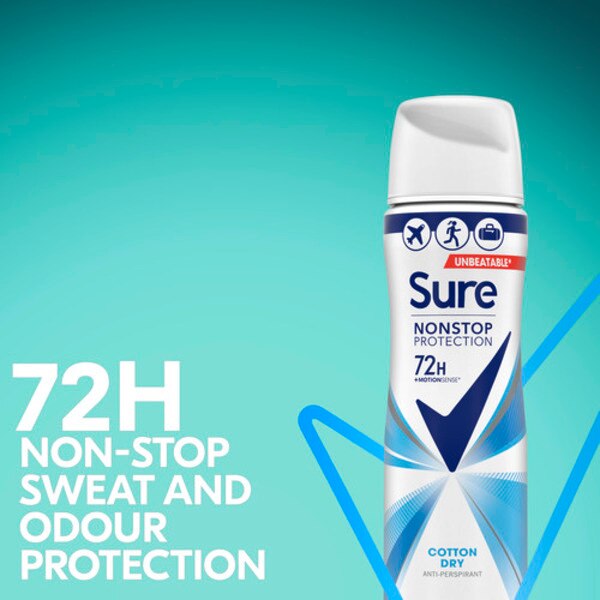 Sure Compressed Anti-Perspirant Aerosol Cotton Dry 75ml GOODS Superdrug