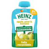 Heinz Apple Pear Banana Fruit Puree Pouch Baby Food 6 Months 100g