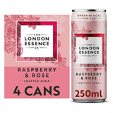 The London Essence Co Raspberry Rose Crafted Soda Cans 4 x 250ml