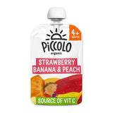Piccolo Organic Strawberry Banana  Peach Smooth 4 Months 100g