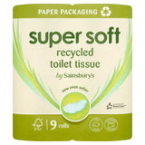 Sainsburys Super Soft Toilet Tissues Recycled x9 Rolls