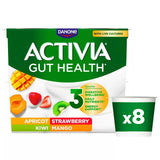 Activia Mango Strawberry Kiwi Apricot Multipack Yogurt 8x115g