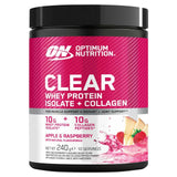 Optimum Nutrition Clear Whey Protein Isolate Collagen Powder Apple Raspberry 240g