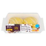 Sainsburys Lemon Sultana Iced Buns Taste the Difference x2