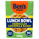Bens Original Lunch Bowl Moroccan Style Chickpea Raisins Bulgur Wheat Long Grain Rice 220g