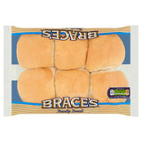 Braces Family Bread White Baps x6