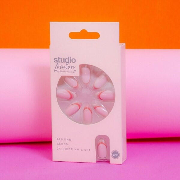 Superdrug Studio London False Nails Red Pink Cream Tips GOODS Superdrug