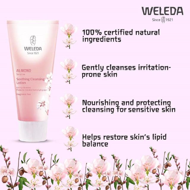 Weleda Natural Almond Soothing Cleansing Lotion Vegan 75ml GOODS M&S