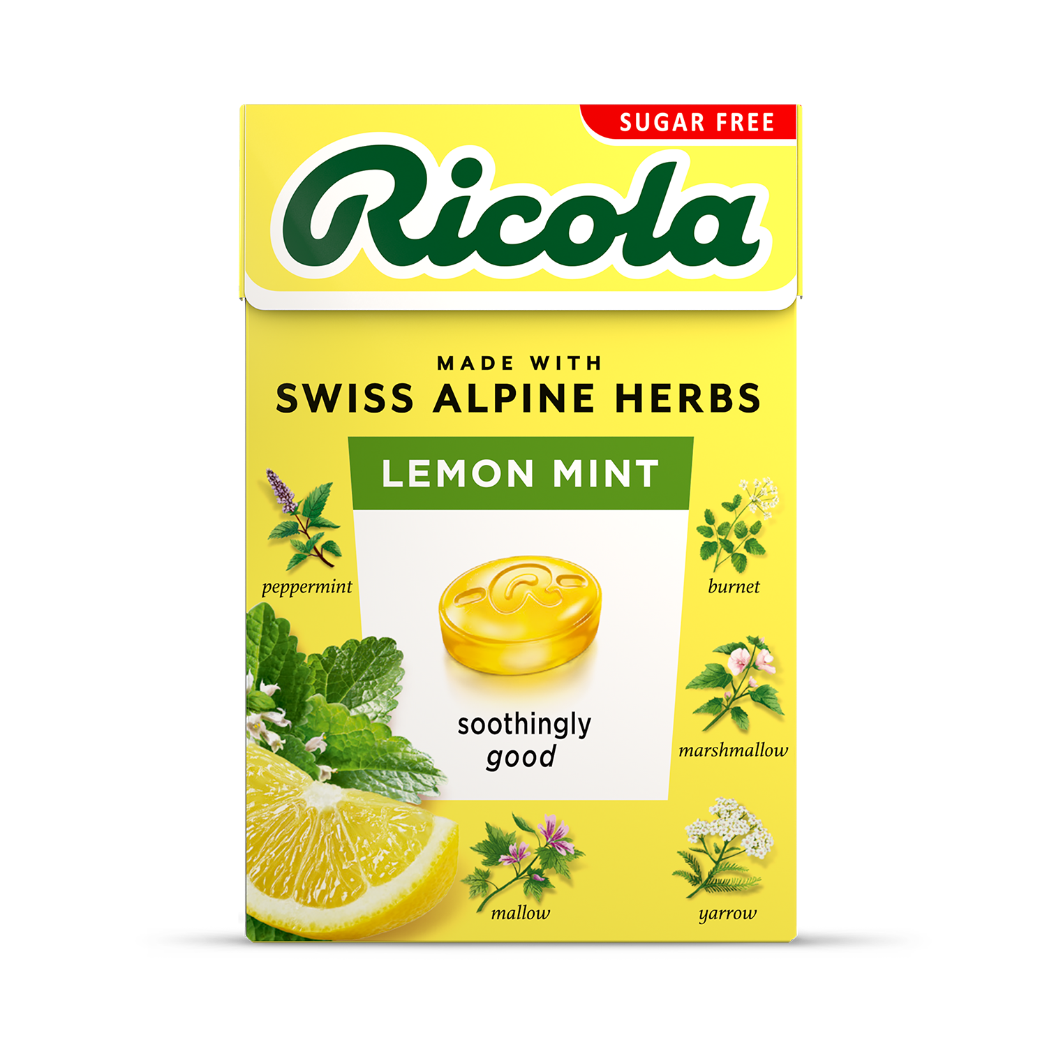 Ricola Lemon Mint Herbal Sweets Box 45g - 998783