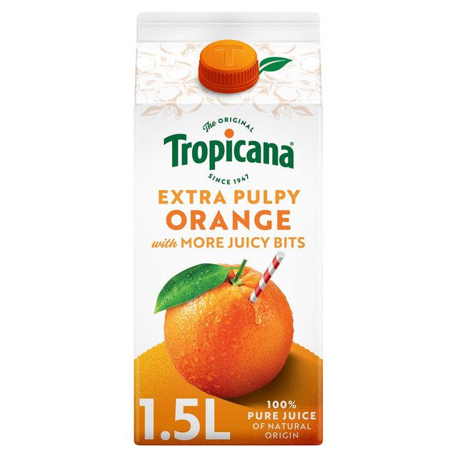 Tropicana Pure Orange Fruit Juice with Extra Juicy Bits 1.5L GOODS M&S
