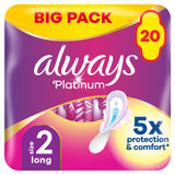 Always Platinum Long Plus (Size 2) Sanitary Towels Wings - McGrocer