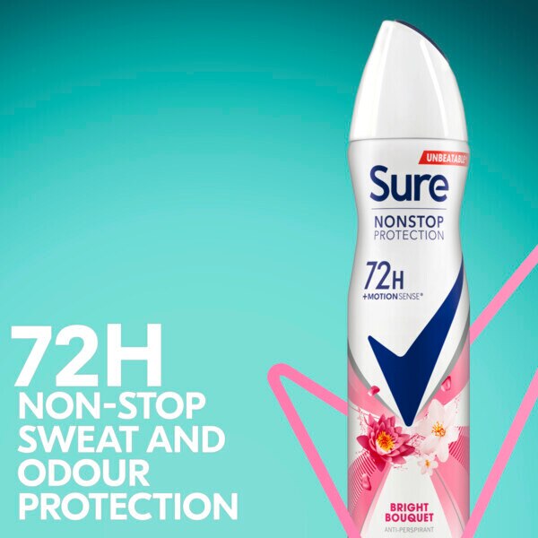 Sure Antiperspirant Deo Aerosol Nonstop Bright Bouquet 250ml GOODS Superdrug