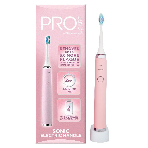 Superdrug ProCare Sonic Rechargeable Electric Toothbrush Pink GOODS Superdrug