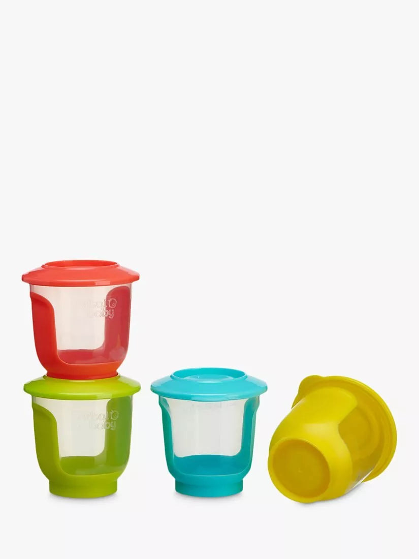 Vital Baby Nourish Store and Wean Pots, Pack of 4, 120ml - McGrocer