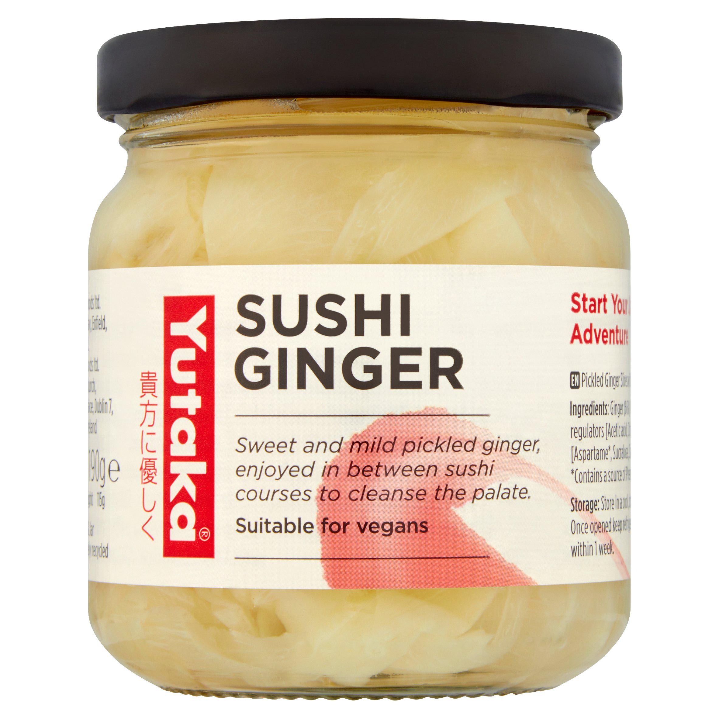 Yutaka Sushi Ginger 190g Speciality ingredients Sainsburys