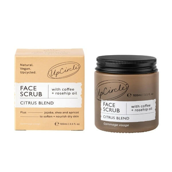 UpCircle Face Scrub Citrus with Coffee + Rosehip Oil - 100ml GOODS Superdrug