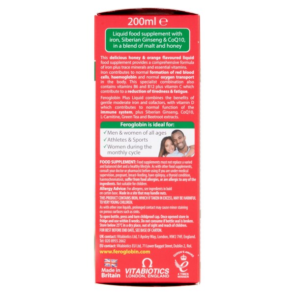 Vitabiotics Feroglobin Plus Liquid 200ml GOODS Superdrug