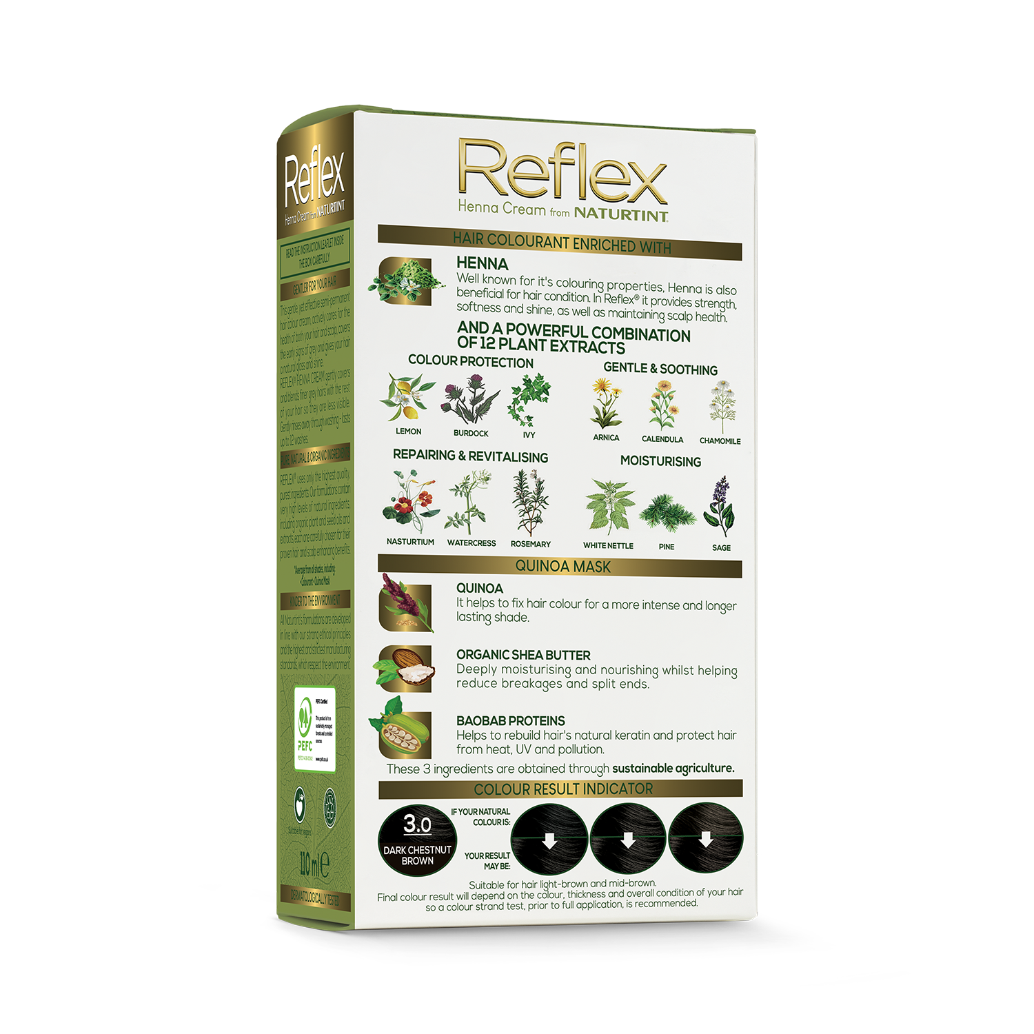 Naturtint Reflex Semi-Permanent Henna Cream Hair Colour 5.62 (Mahogany) - 998268