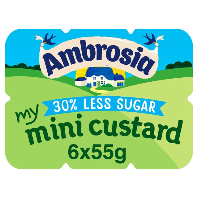 Ambrosia Custard Mini Pots 30% Reduced Sugar 6 x 55g - McGrocer