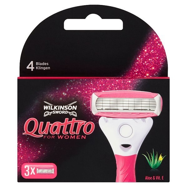 Wilkinson Sword Quattro For Women Blades 3pk GOODS Superdrug