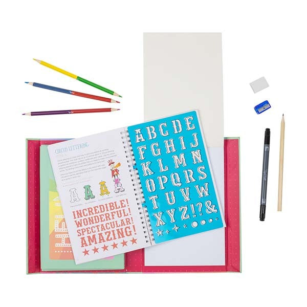 Tiger Tribe The Lovely Book of Lettering Art Set GOODS Superdrug