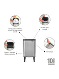Brabantia Silver Bo Waste Bin Hi 4L