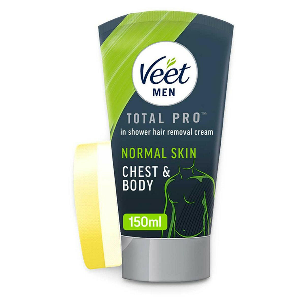 Veet Men Total Pro In Shower Hair Removal Cream Body Normal - 150ml GOODS Boots