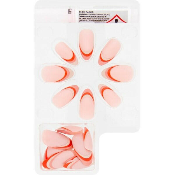 Superdrug Studio London False Nails Red Pink Cream Tips GOODS Superdrug