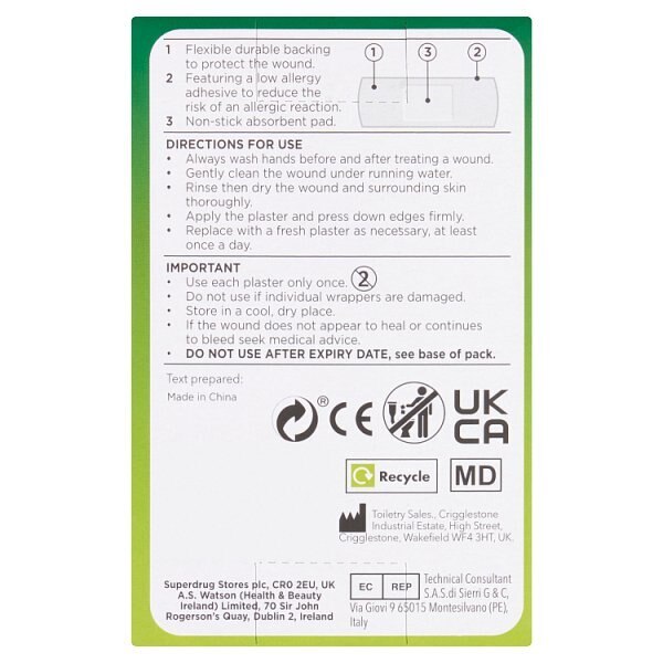 Superdrug Clear Plastic Plasters X 40 GOODS Superdrug