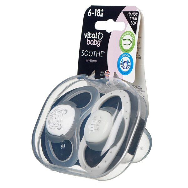 Vital Baby Airflow Soother 6-18 mth 2 PK GOODS Superdrug