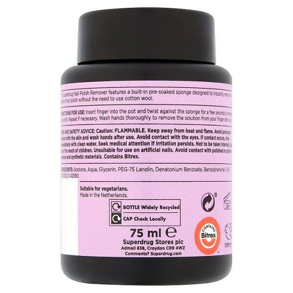 Superdrug Nail Polish Remover Acetone Pot 75ml GOODS Superdrug