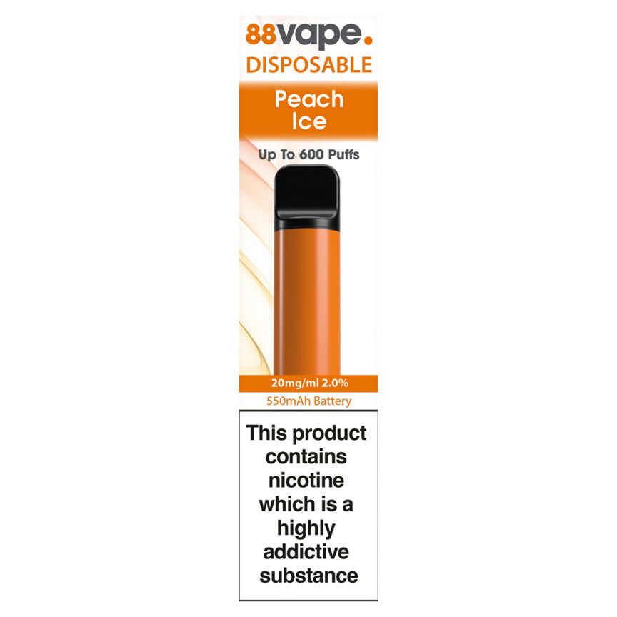 88Vape Disposable Peach Ice - McGrocer