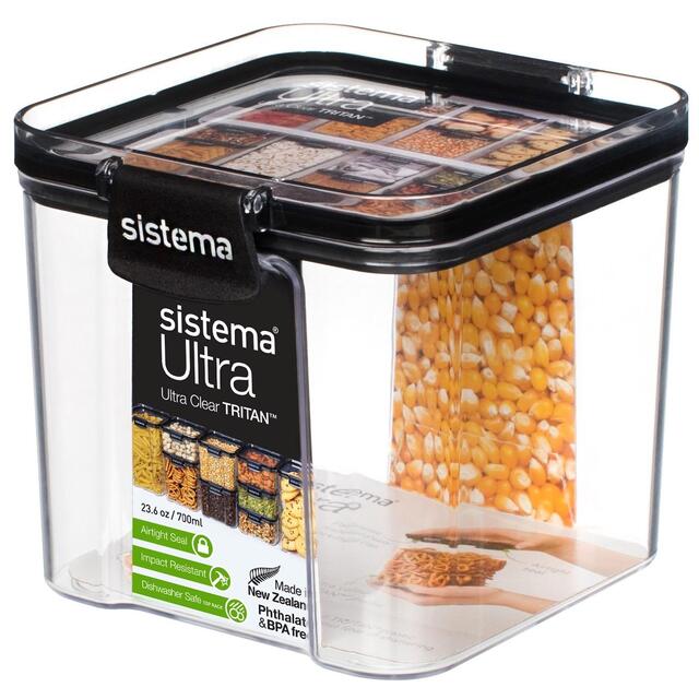 Sistema 700ml Tritan Ultra Square Storage - McGrocer